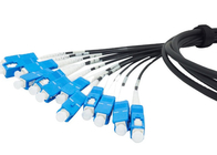 IP68 Waterproof Fiber Optic Jumper ODVA MPO-SC FTTA 12 Fibers Breakout Cable