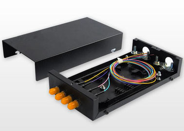 ST SM Metal Fibre Distribution Frame , 4 Port 4 Core Optical Fiber Termination Box